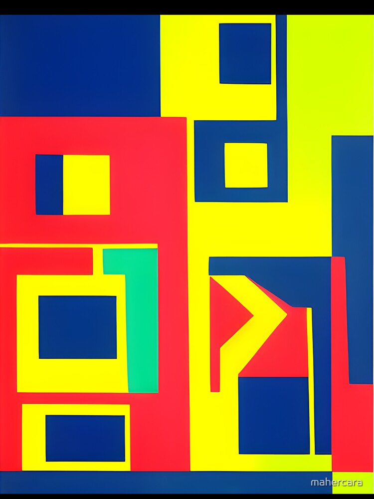 Abstract mid century retro brightly coloured art design. by mahercara