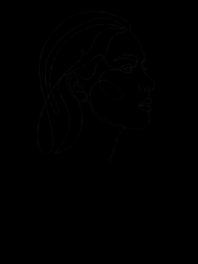 Minimalist One Line Woman Face by Shirtsle
