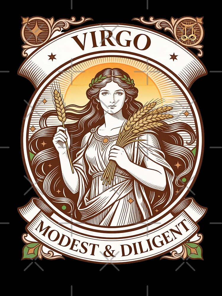 Virgo. Modest & Diligent (Version 2) by Birdie and Flynn