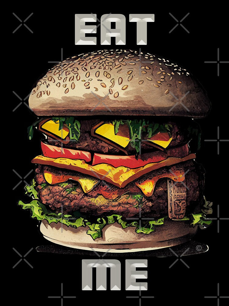 "EAT ME" Juicy Burger Tee by Thriving-Artist