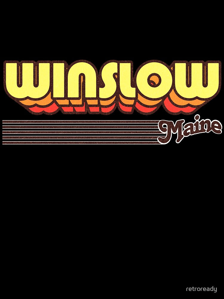 Winslow, Maine | Retro Stripes by retroready
