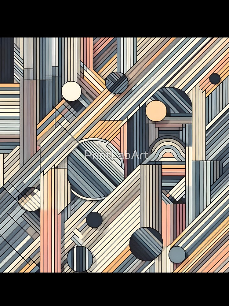 Geometric Abstraction in Earthy Tones by PrintLabArt