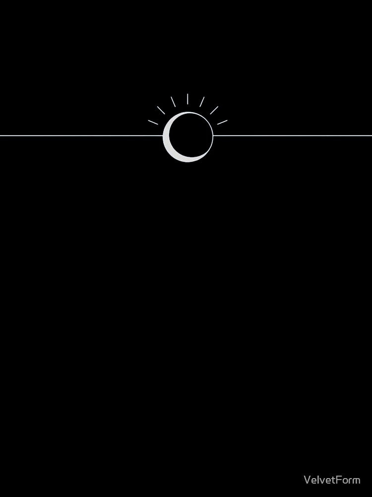 Minimal sun and moon line art by VelvetForm