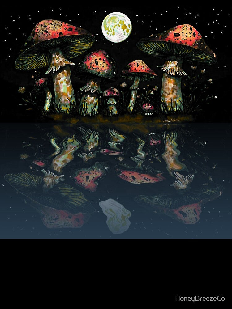 Mushrooms at Night by HoneyBreezeCo
