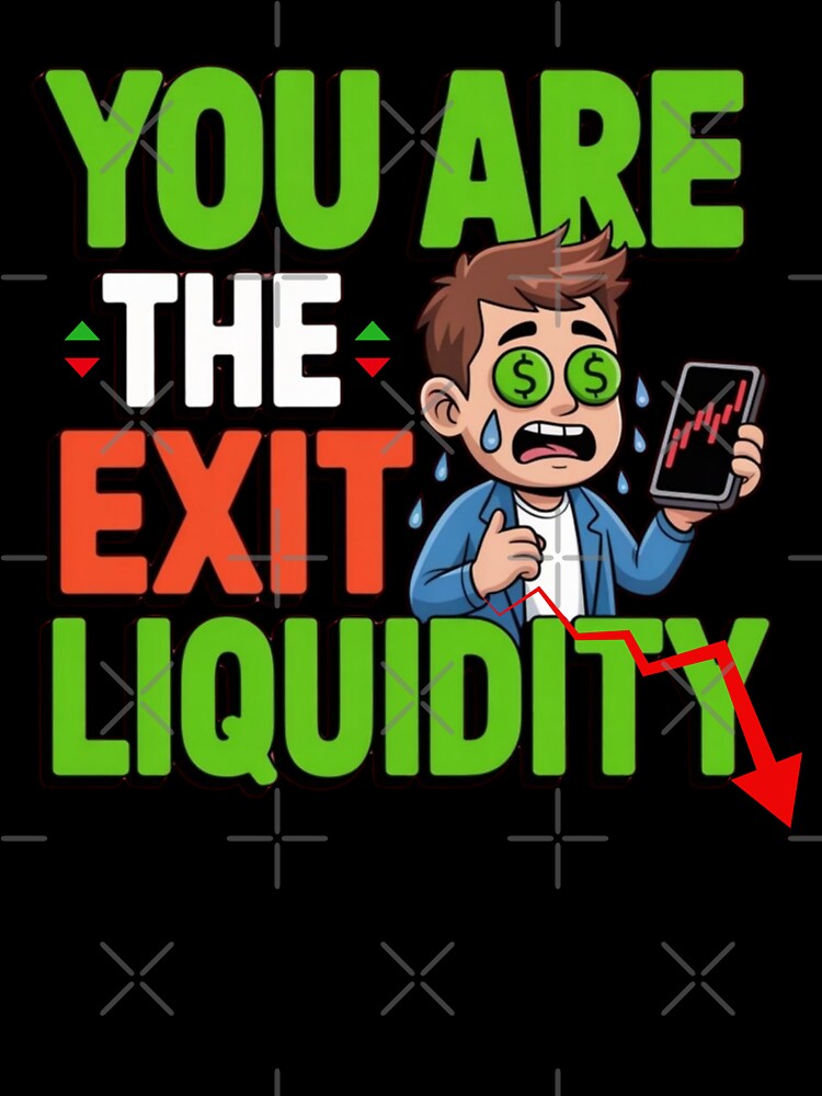 You are the exit liquidity meme tee by Oommen Studio