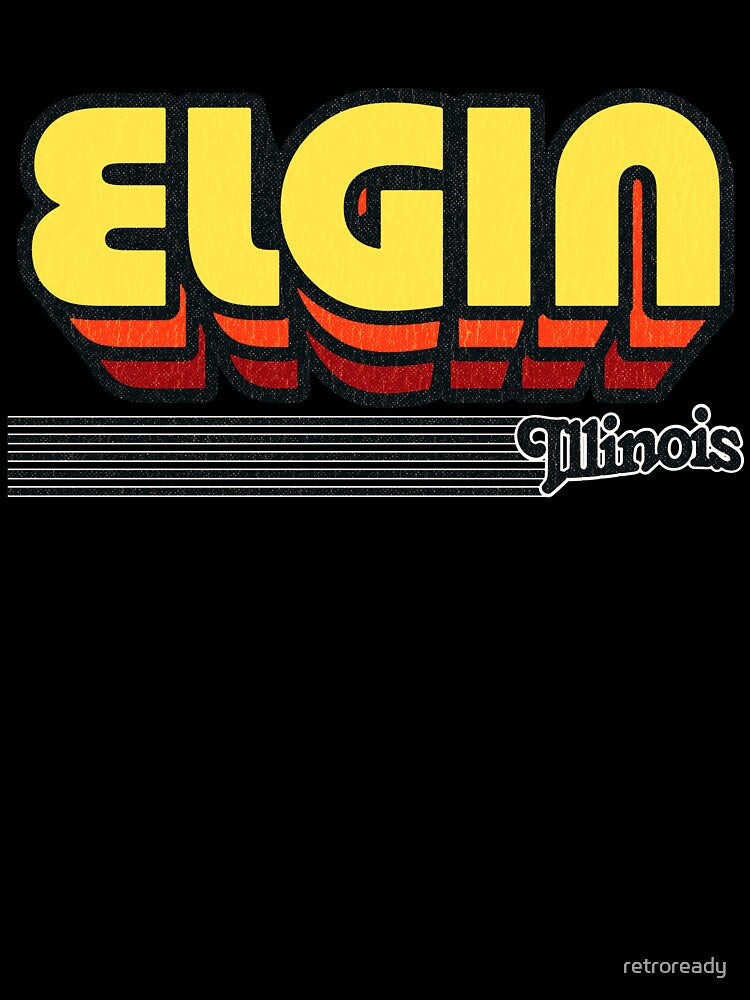 Elgin, Illinois | Retro Stripes by retroready