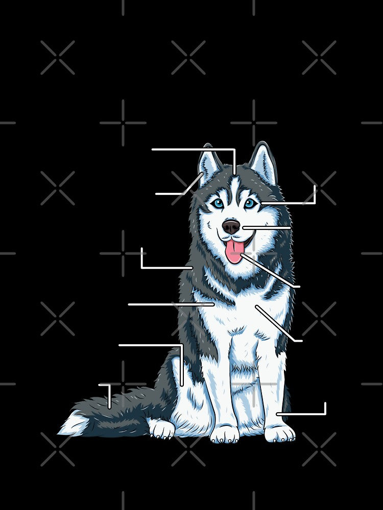 Funny Siberian Husky Anatomy Dog Owner Dog Lover by lanynx design