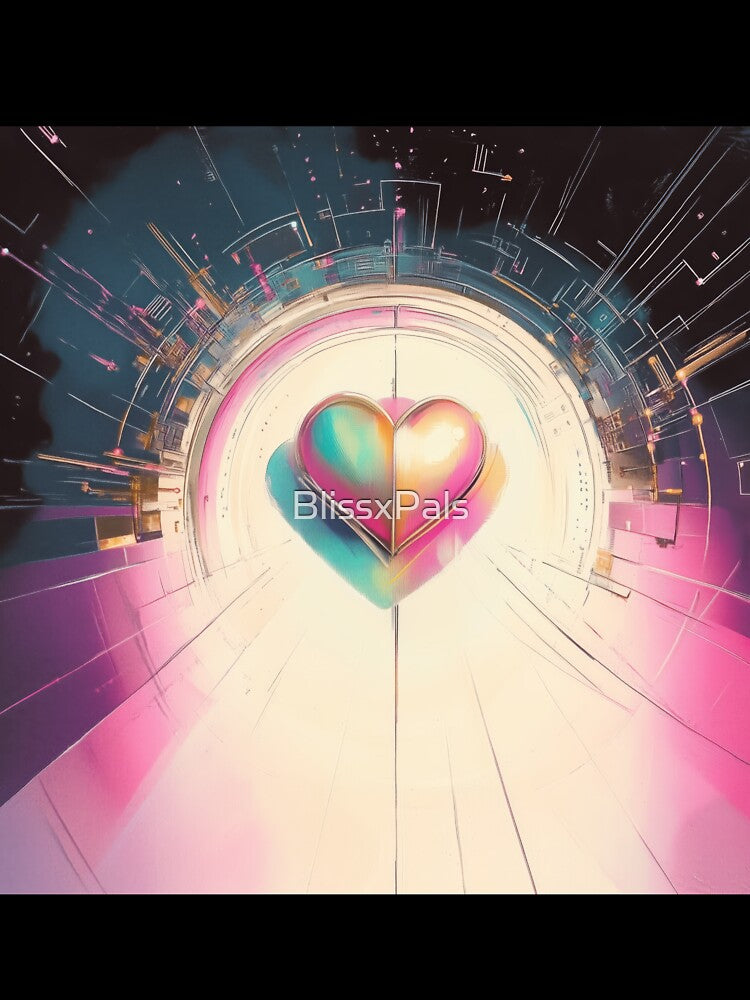 Colorful Futuristic Heart Art | 3D Abstract Portal Design by BlissxPals