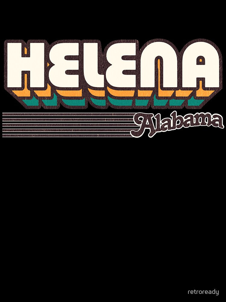 Helena, Alabama | Retro Stripes by retroready