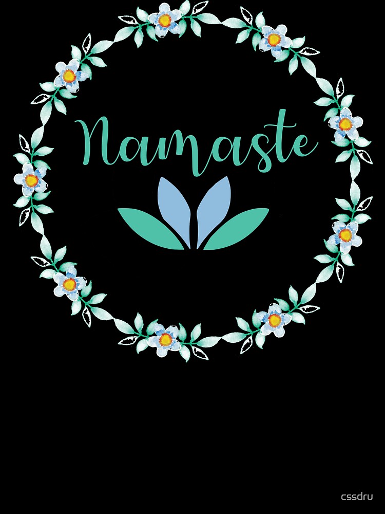 Lotus Flower Yoga Meditation Om Namaste Wreath by cssdru