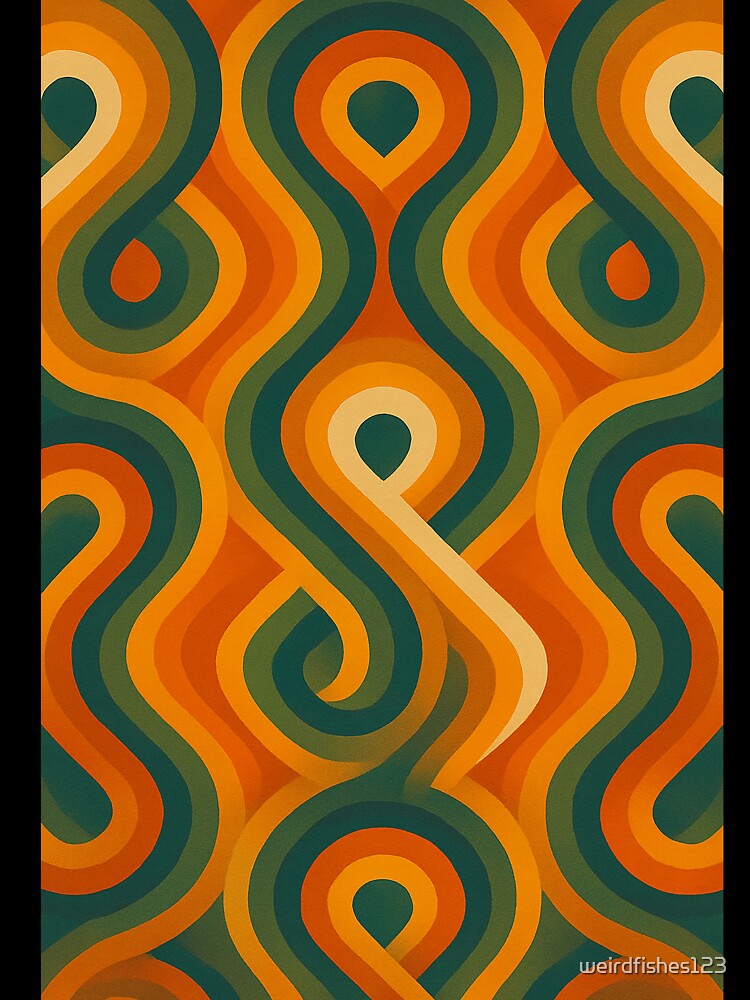 Retro 70s Wavy Loop Pattern by weirdfishes123
