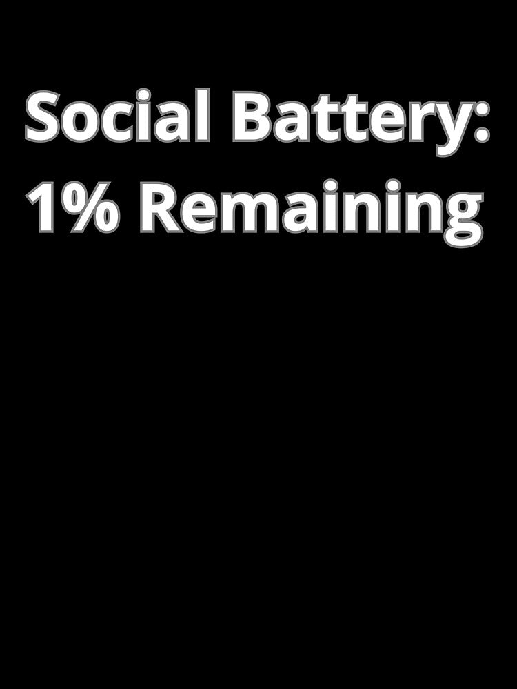 Social battery: 1% remaining by Agu210