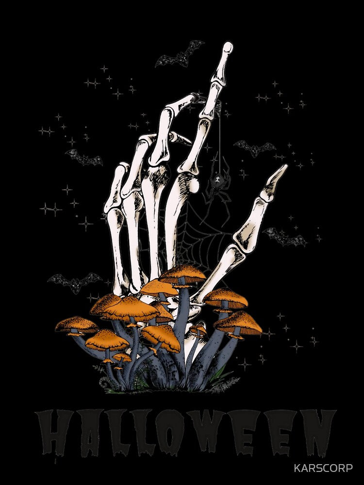 Skeleton Hand Halloween Graphic T-Shirt by KARSCORP