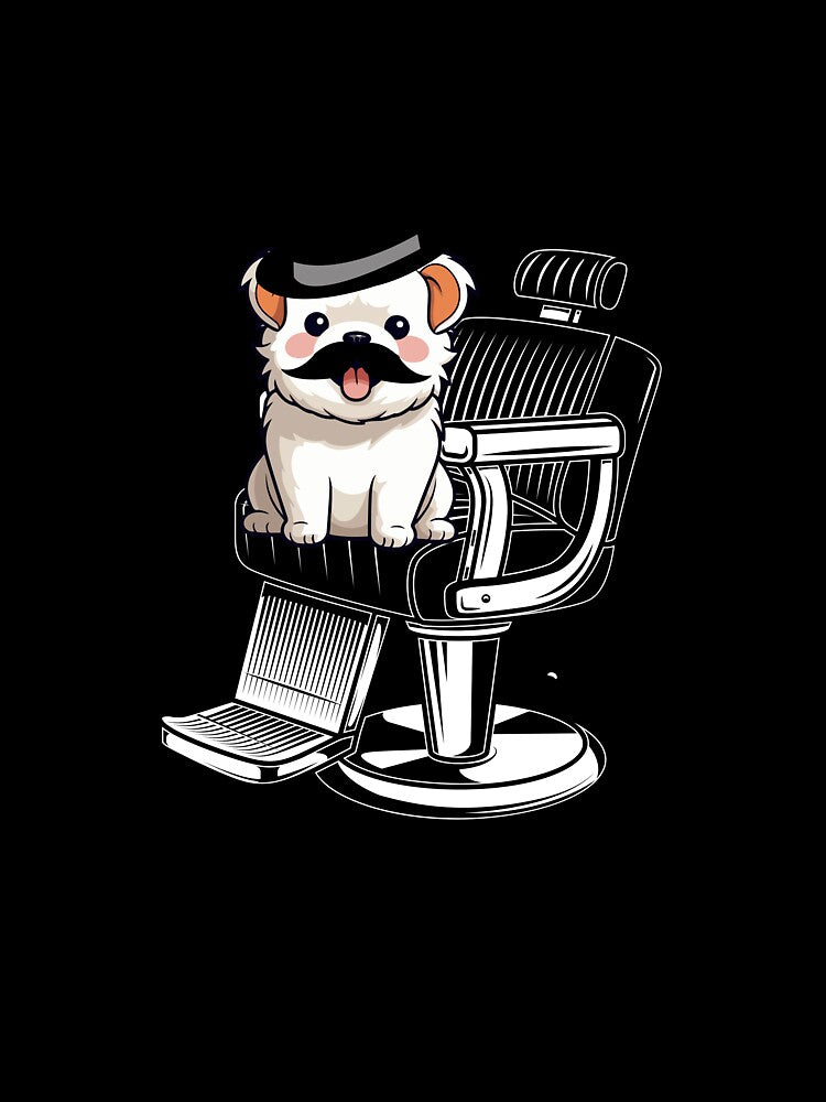 funny dog barber shop ,Shih Tzu by Stickers  Designer