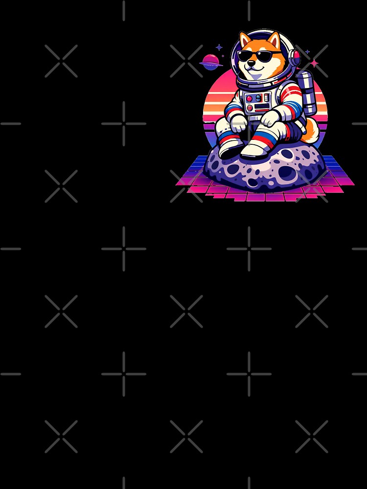 Retro Space Shiba Inu Astronaut by craftedd