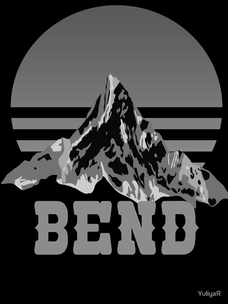 Vintage Bend Oregon Retro Distressed Mountains Gift by YuliyaR