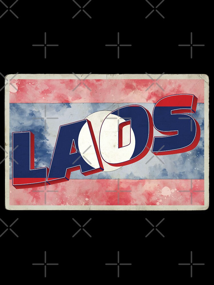 Laos Vintage style retro souvenir by DeveloperProp0