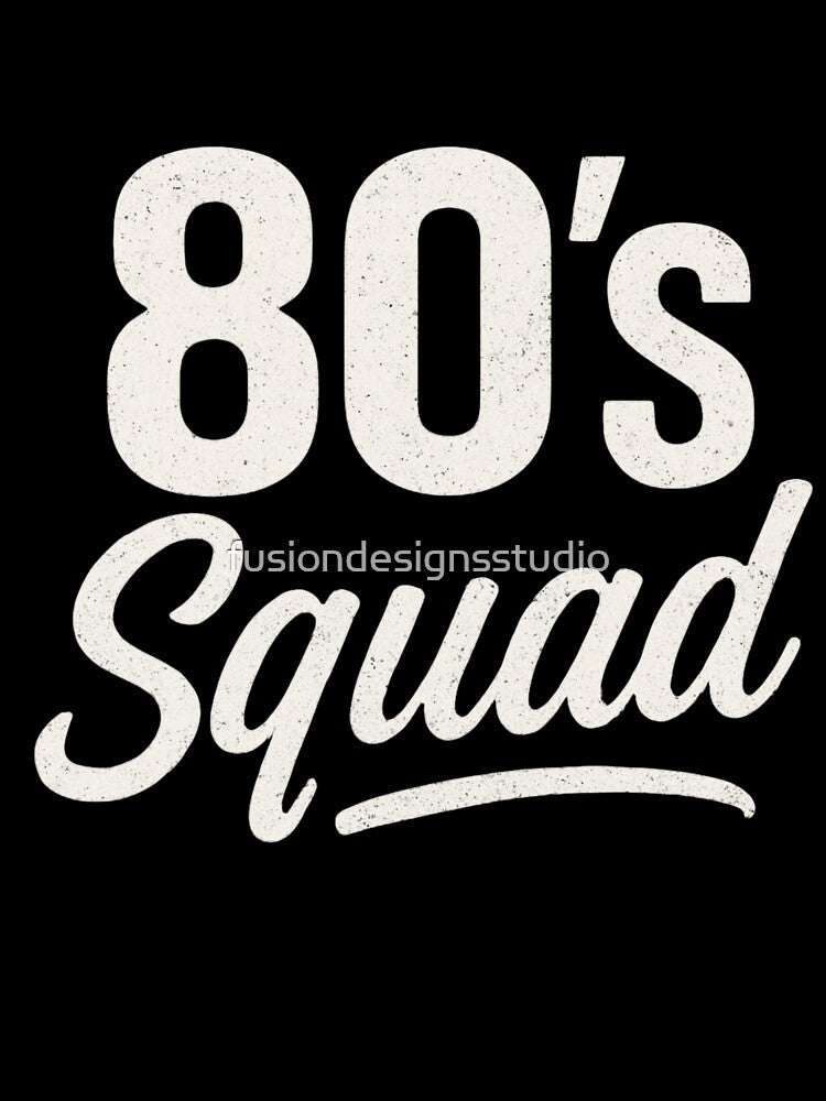 80’s Squad Retro Vintage Typography Design by fusiondesignsstudio