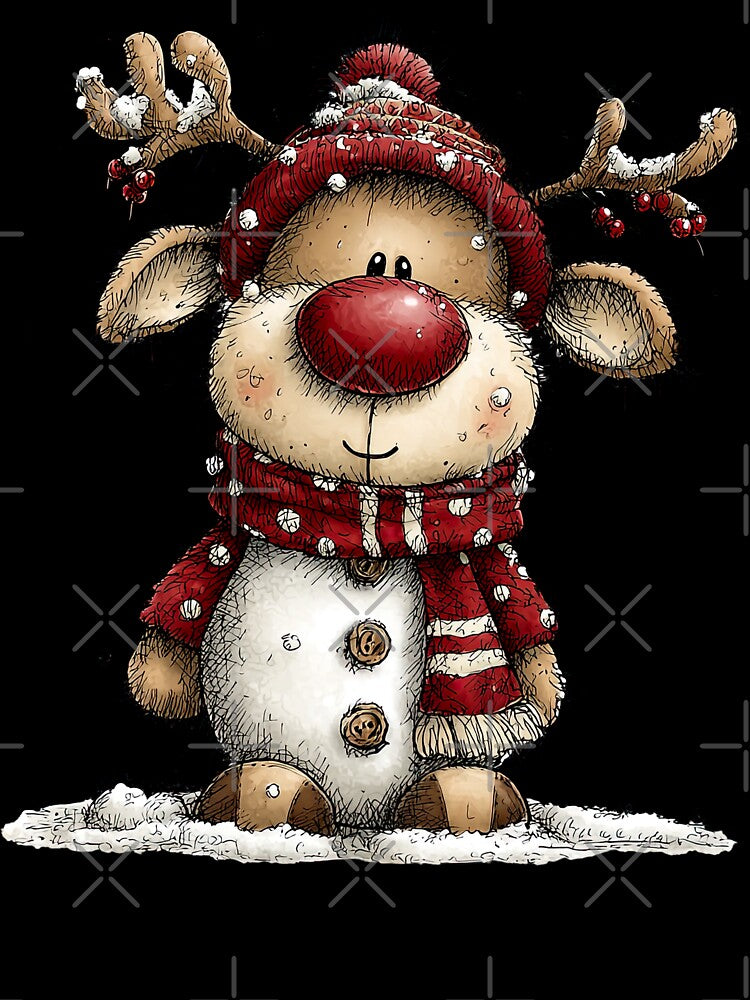 Christmas reindeer by nadyushka-art
