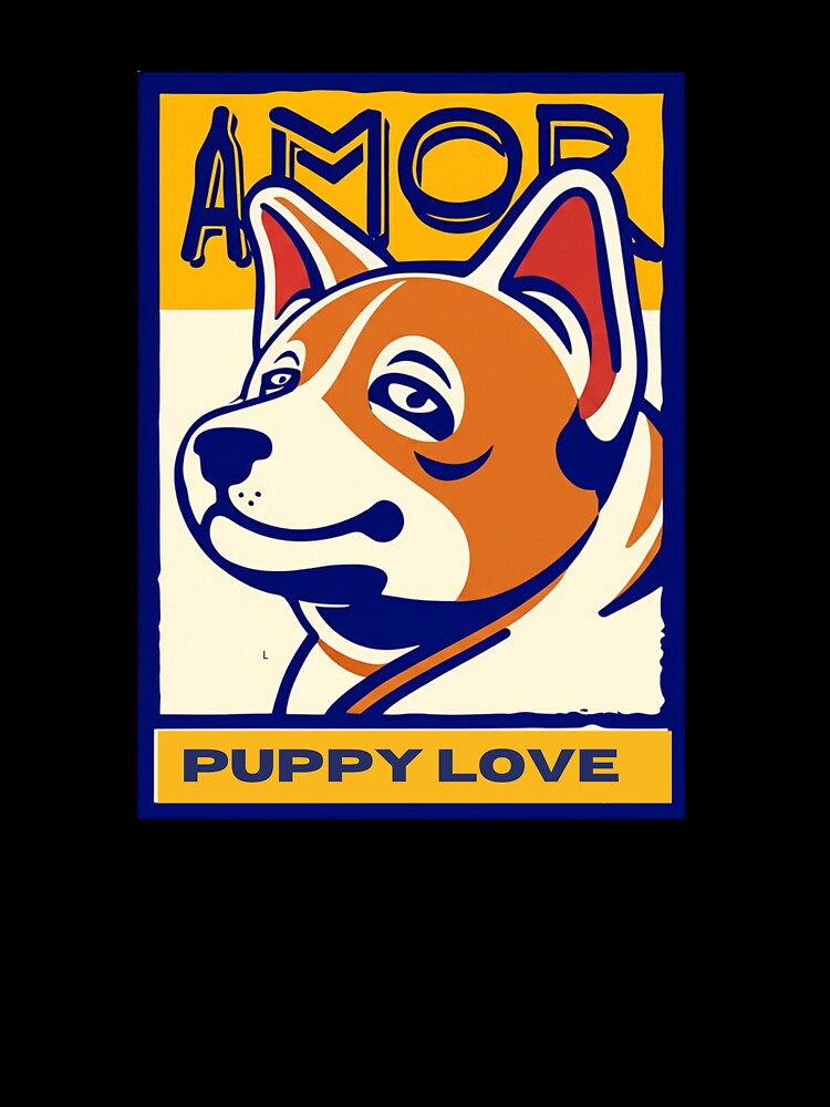 Puppy Love Retro Dog Art by SteffaArt