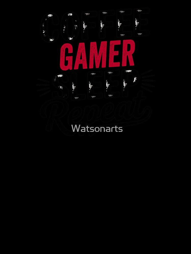 Coffee Gamer Sleep Repeat - Funny Gamer Lover by Watsonarts