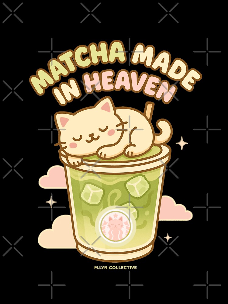 Matcha Made in Heaven – Sleeping Cat on Iced Matcha Cup by MLynCollective