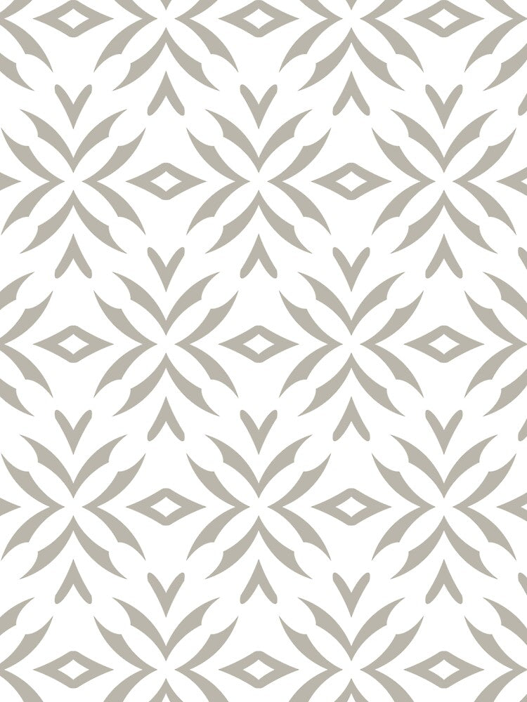 Taupe and White Abstract Flower Pattern Pairs DE 2022 Trending Color Reclaimed Wood DET625 by ColorOfTheYears