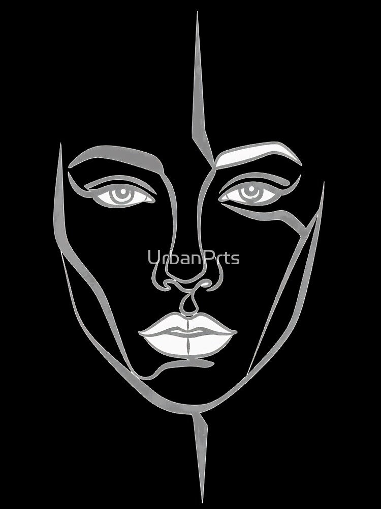 Minimalist Abstract Portrait Wht by UrbanPrts