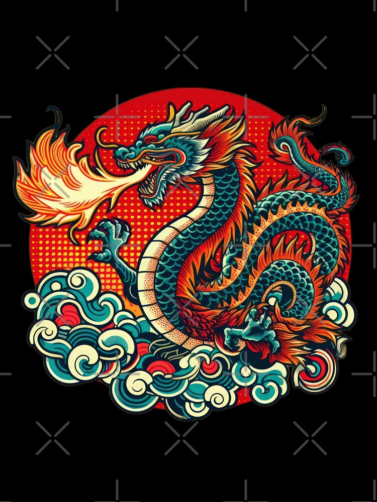 vintage Chinese Flames of the Dragon by Expressions-Sel