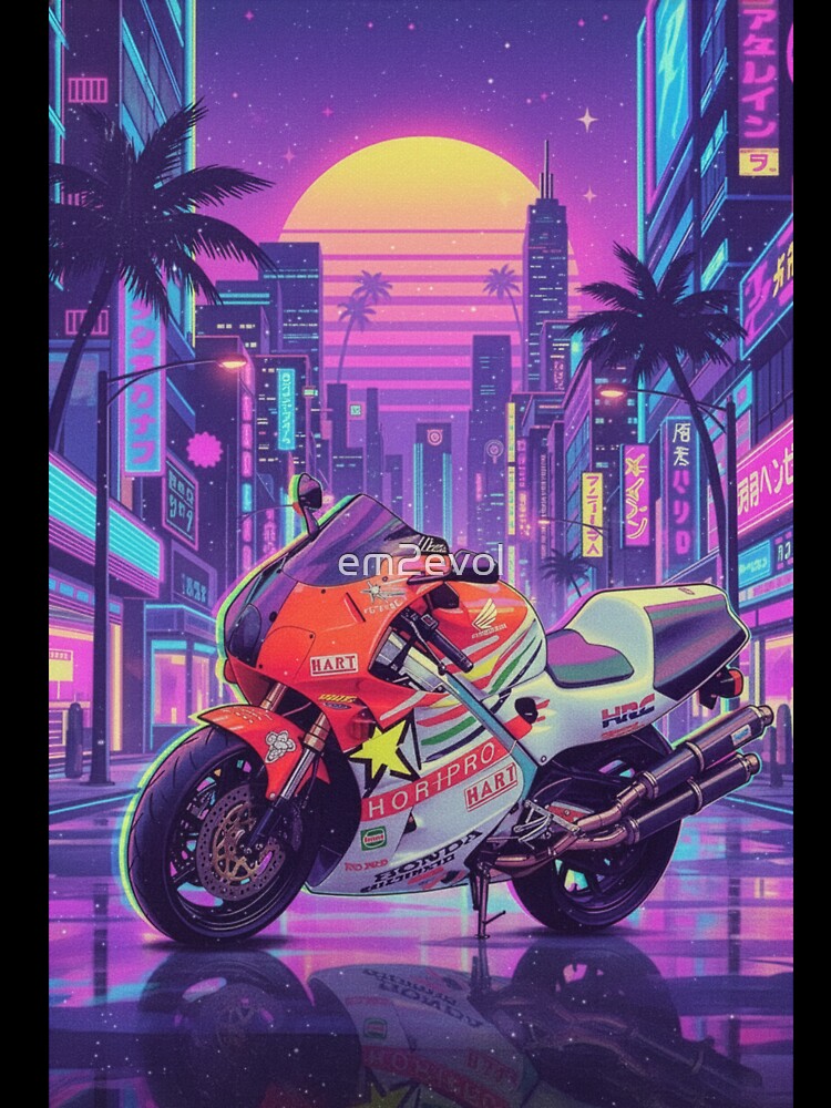 Honda RVF 400 NC35 Japanese 80s JDM Retro Vapourwave by em2evol