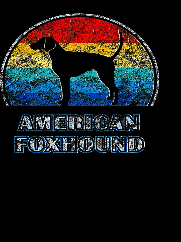American Foxhound Vintage Design Dog Love Tee Gift Love by BargerStore