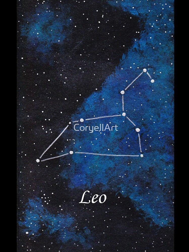 Leo Zodiac Sign Space Painting by CoryellArt