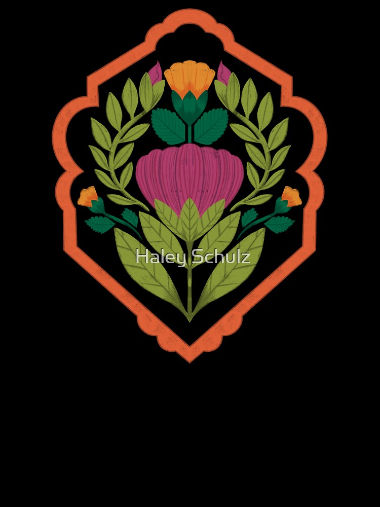Botanical pressed flower illustration by Haley Schulz