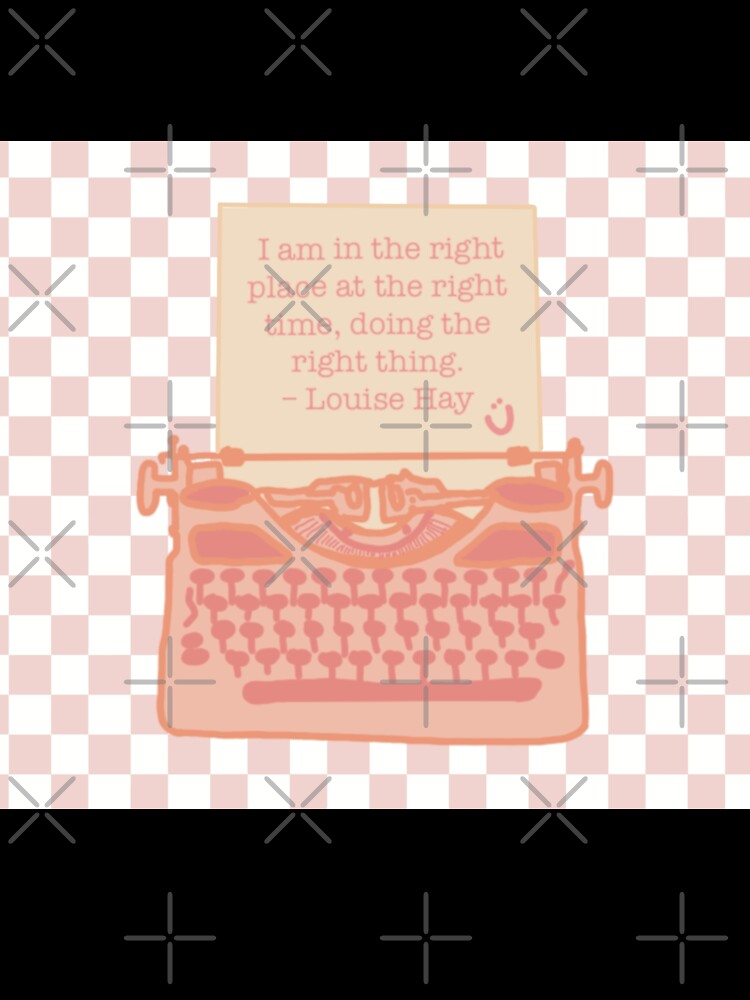 Positive affirmation – typewriter illustration by marnilauren