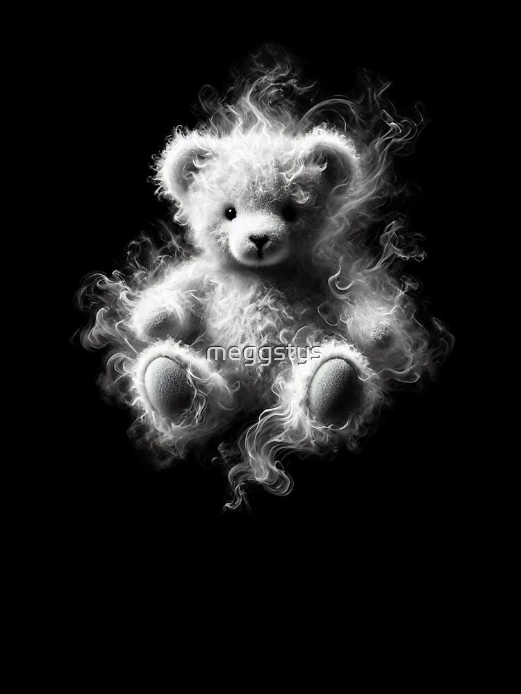 Ethereal Monochrome Teddy Bear by Blink Art Studio