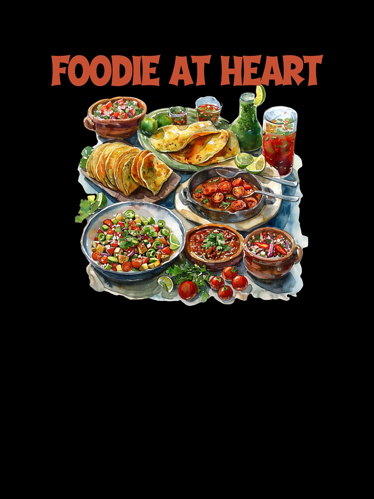 Foodie at Heart – Mexican Food Lover Shirt by Maggiepeshop