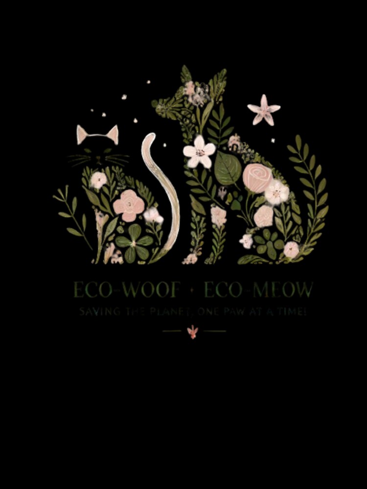 Floral Cat and Dog Promoting Eco-Friendly Living by yuxin2009