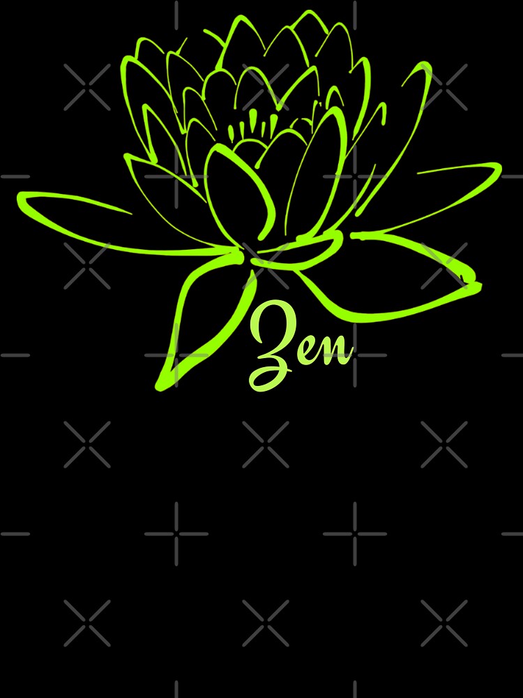Lotus Zen Flower Green - Yoga Meditation by Paulele