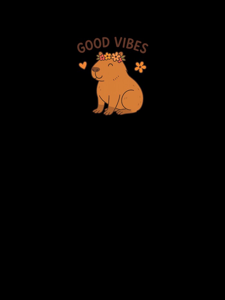 Good Vibes Capybara – Cute Motivational Animal Design by edimoraes