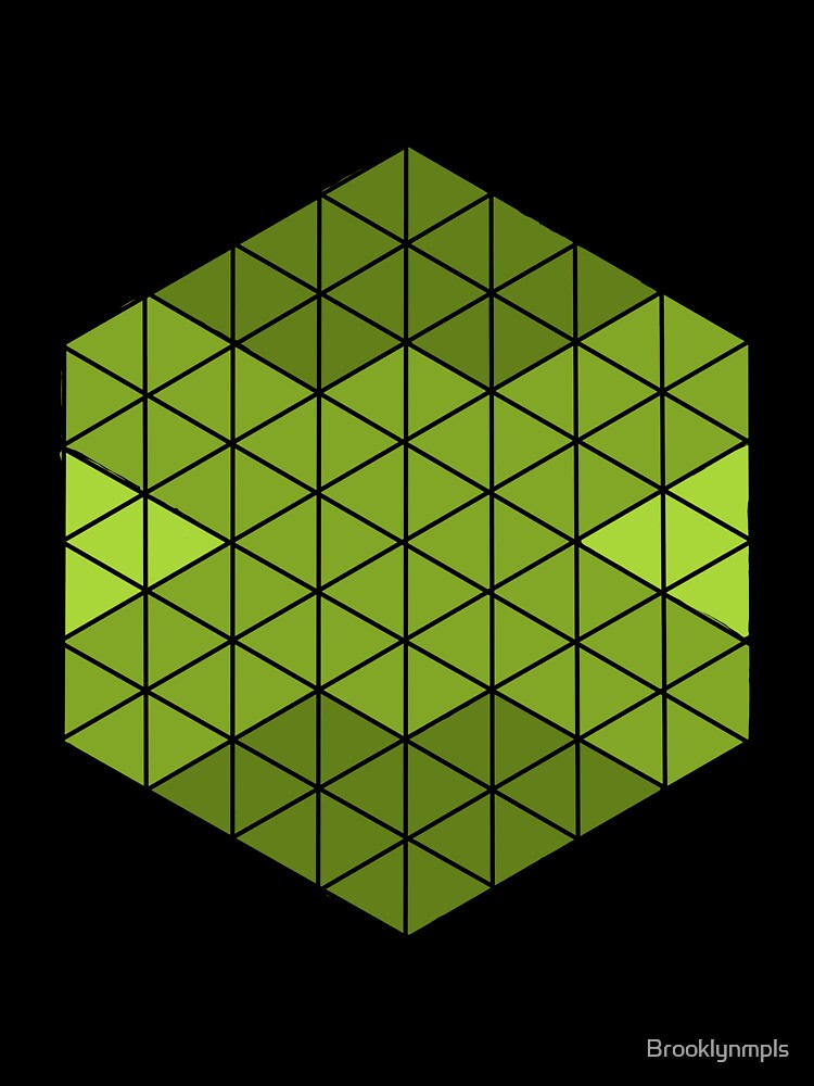 Green Abstract Triangle Sacred Geometry by Brooklynmpls