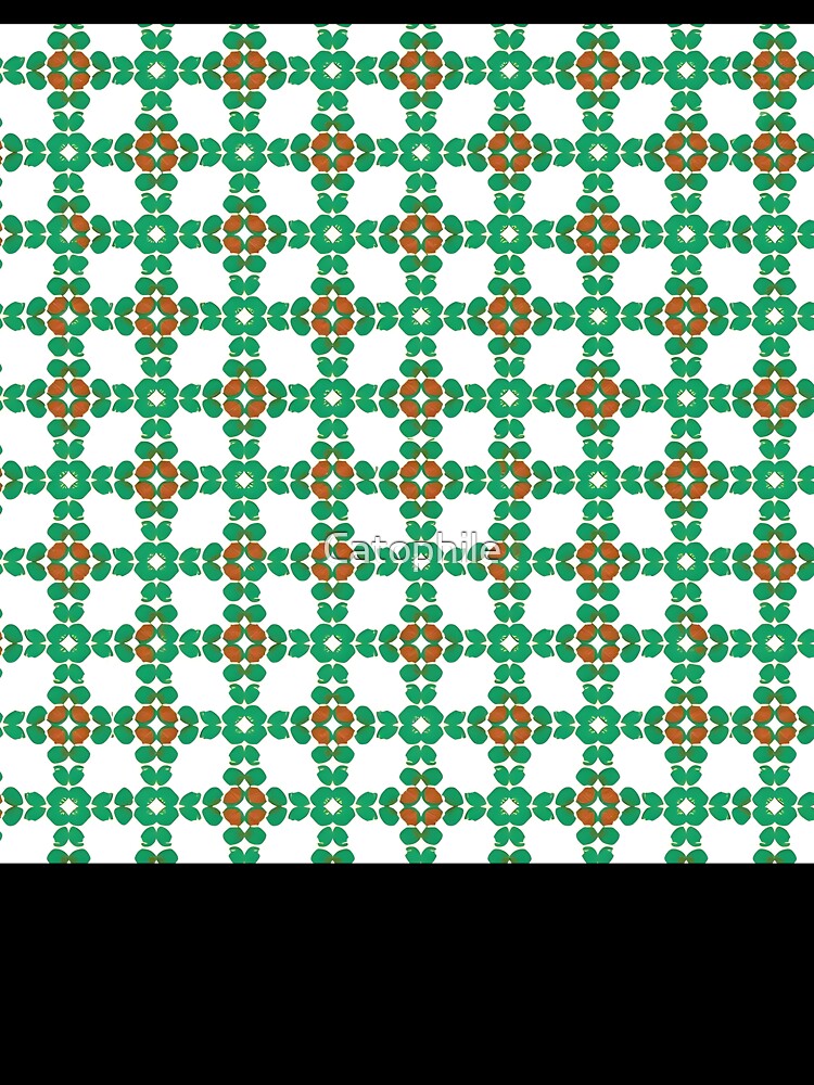 Copy of Aesthetic MATCHA Mosaic Beautiful Pattern pattern with flowers green by Catophile