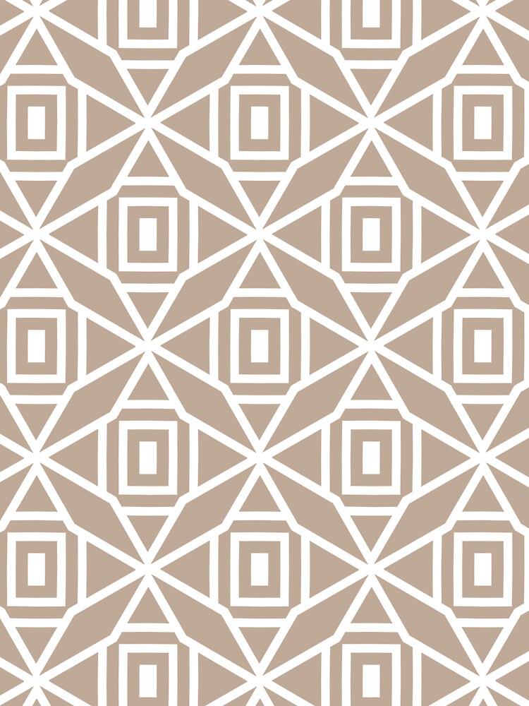 Brown and White Diamond Rectangle Pattern Pairs DE 2022 Popular Color Trail Dust DE6123 by ColorOfTheYears