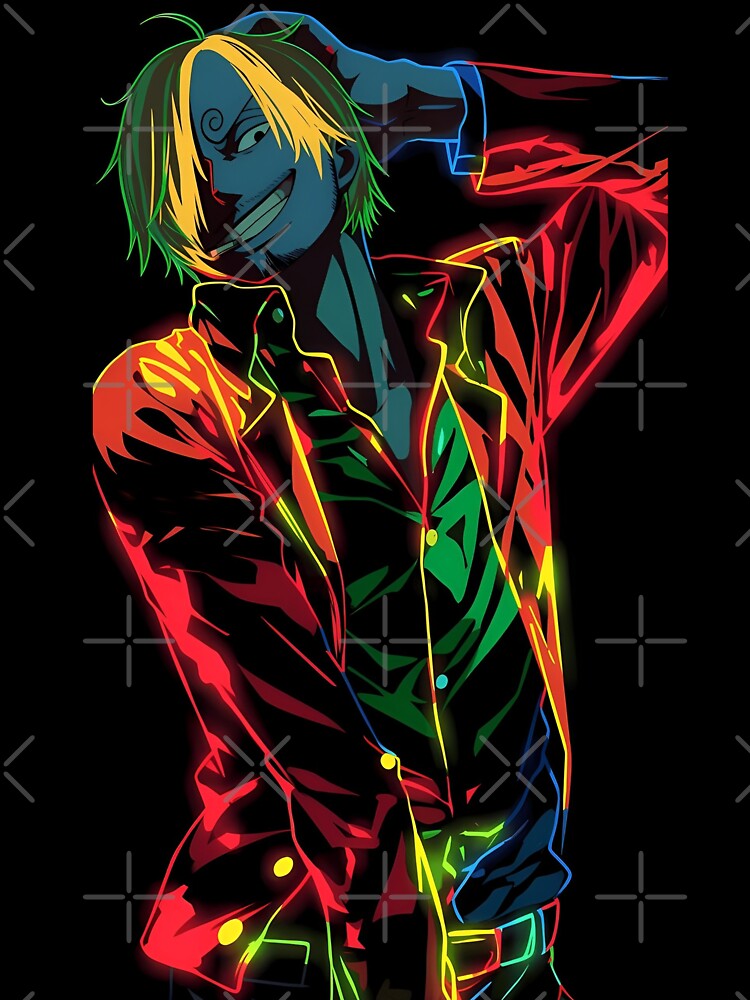 Sanji | Neon Chef Fighter Glow – Anime Inspired Flame Kick Warrior Art by Dyan4