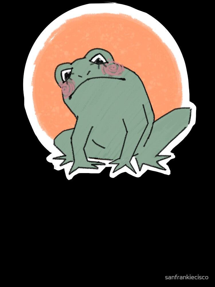 curious frog (orange) by sanfrankiecisco
