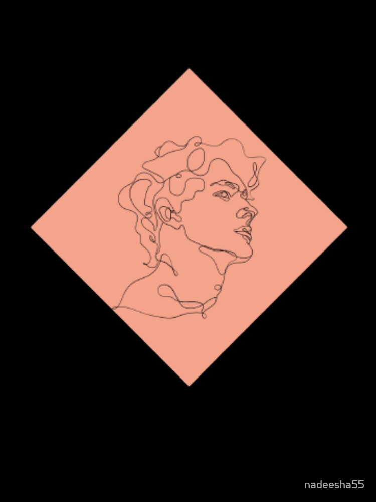 man portrait line art with shape by nadeesha55