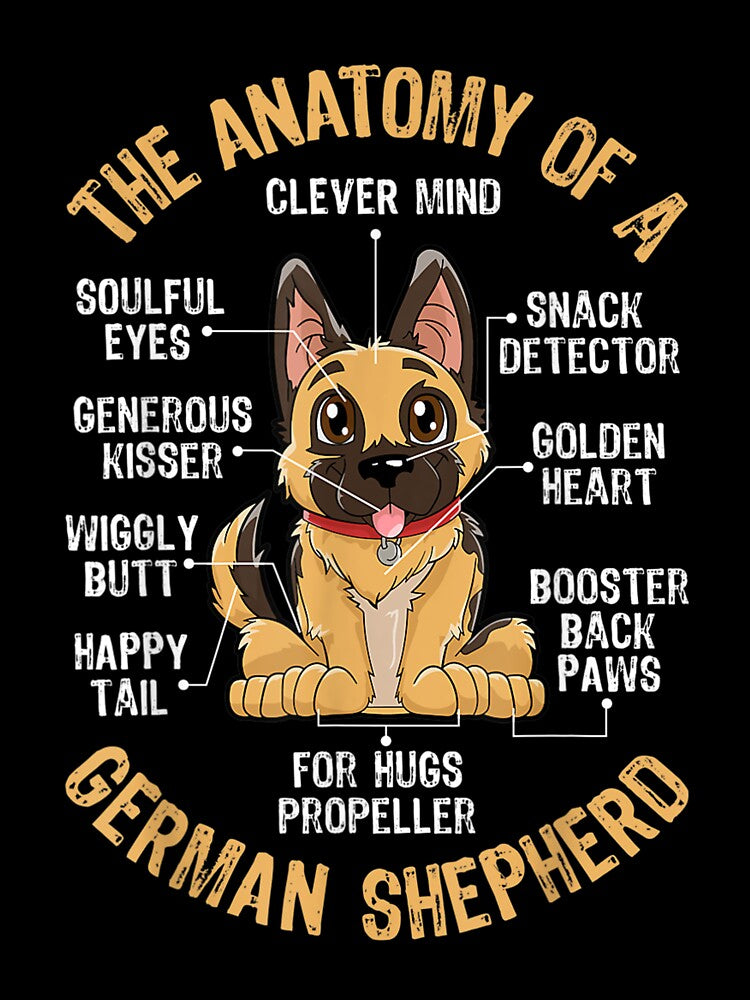 Anatomy of a German Shepherd Funny Dog Lover by Noline9