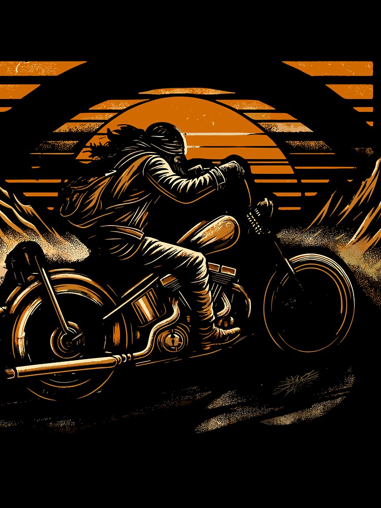 Ride Into the Sunset Biker Adventure by IWEARUWEAR