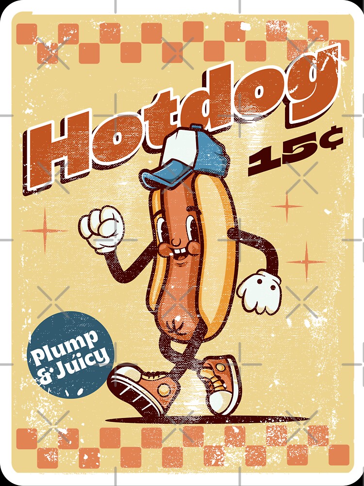 Retro Hot Dog Mascot by P1yu5h