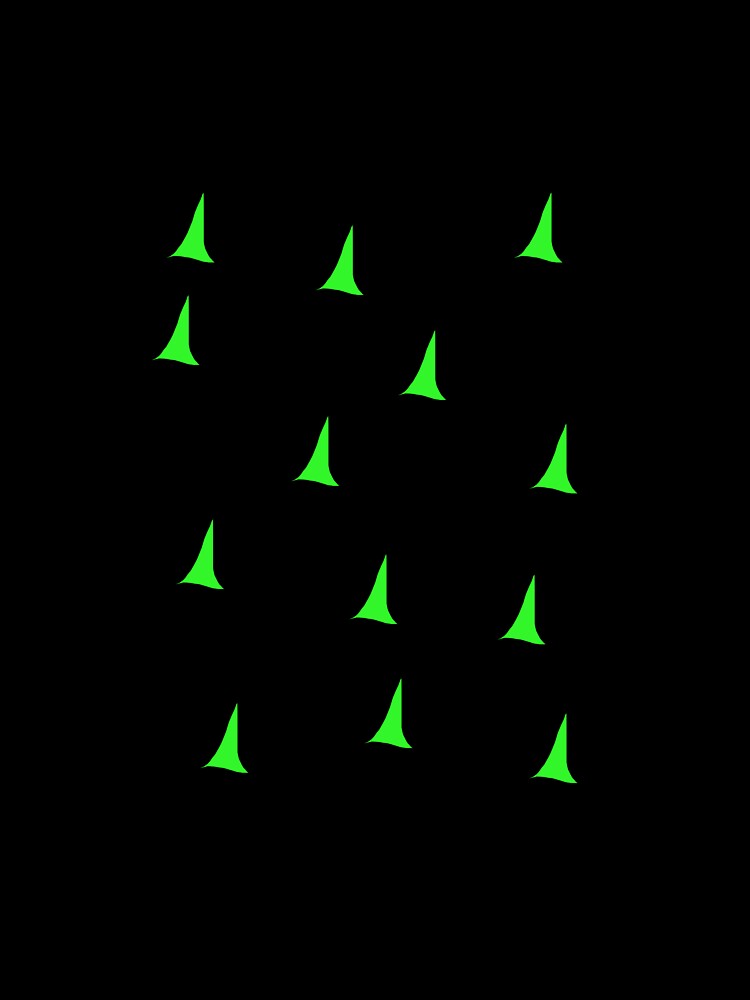 Neon Green Abstract Arrow Pattern On White by mistiarofah