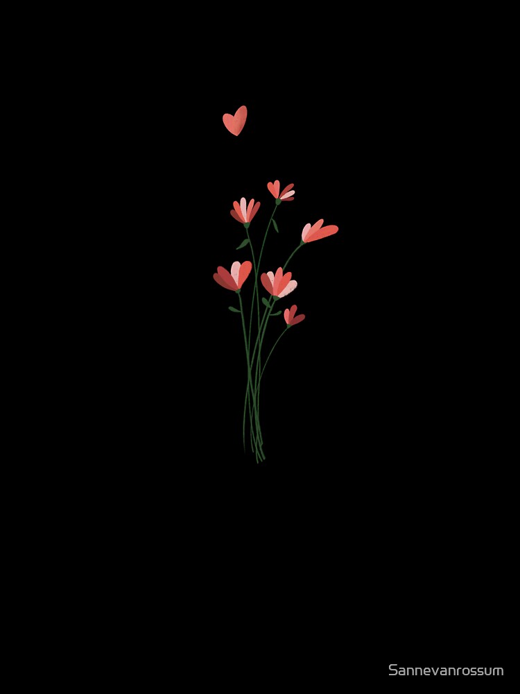 Minimalist Floral love by Sannevanrossum